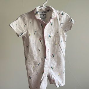 Petite Plume, Infant Summer Romper, Tulips